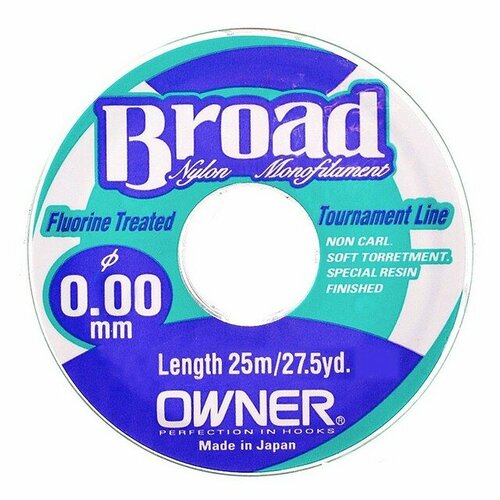 Леска owner broad 25 м светло-зеленая 0,26 мм 6,2 кг