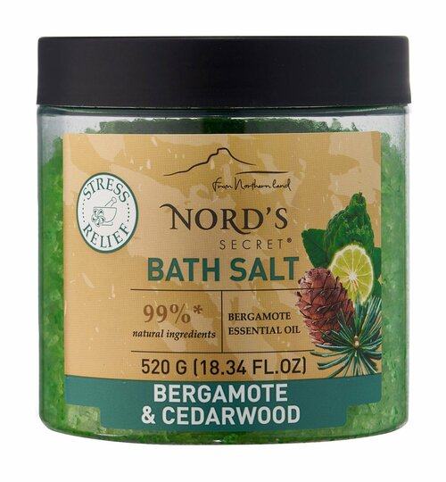 NORDS SECRET Соль для ванн тонизирующая с эфирным маслом «Бергамот и Кедр