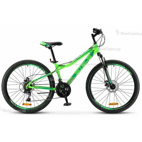 Горный велосипед Stels Navigator 510 MD V010 (2023) 14 Сине-зеленый горный mtb велосипед stels miss 6000 md 26 v010 2023 рама 17 голубой