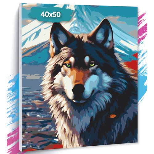 Картины по номерам Японский волк