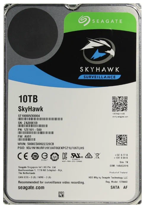 Жесткий диск Seagate SkyHawk 10 ТБ ST10000VE0008