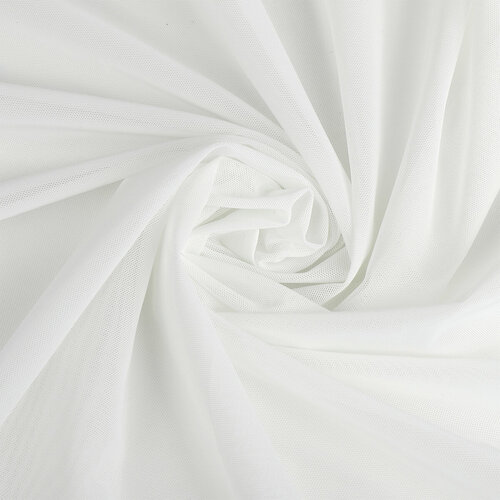Сетка эластичная утягивающая KRUZHEVO, арт. OLG031, плотн.140 г/м², шир.160см, цвет 001 белый, уп.5м