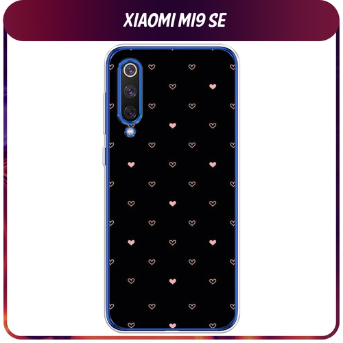 Силиконовый чехол на Xiaomi Mi9 SE / Сяоми Mi 9 SE Чехол с сердечками силиконовый чехол на xiaomi mi9 se сяоми mi 9 se девушка в черном купальнике прозрачный