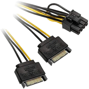 Кабель AKASA SATA – 6+2-pin PCIe AK-CBPW19-15