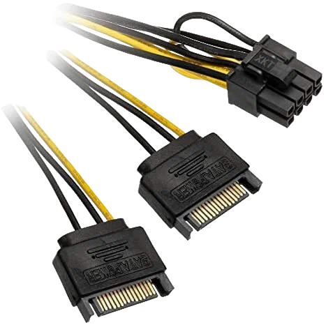 Кабель AKASA SATA – 6+2-pin PCIe AK-CBPW19-15