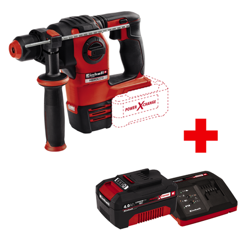 Перфоратор аккумуляторный Einhell PXC HEROCCO аккумулятор 18В 4Ачзу 4513900SET 18699₽
