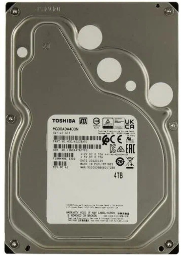 Жесткий диск Toshiba SATA III 4TB 7200 rpm MG08ADA400N