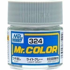 фото MR.HOBBY Mr.Color Light Aircraft Gray BS381C/627 (RAF Harrier, Jaguar etc), Авиационный Светло-серый полуматовый, Краска акриловая, 10мл