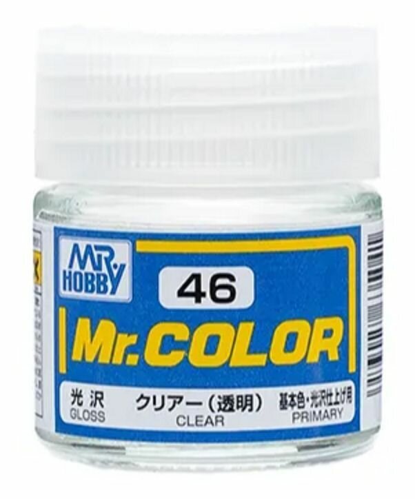 фото MR.HOBBY Mr.Color Clear gloss, Прозрачный Бесцветный глянцевый, Краска акриловая, 10мл
