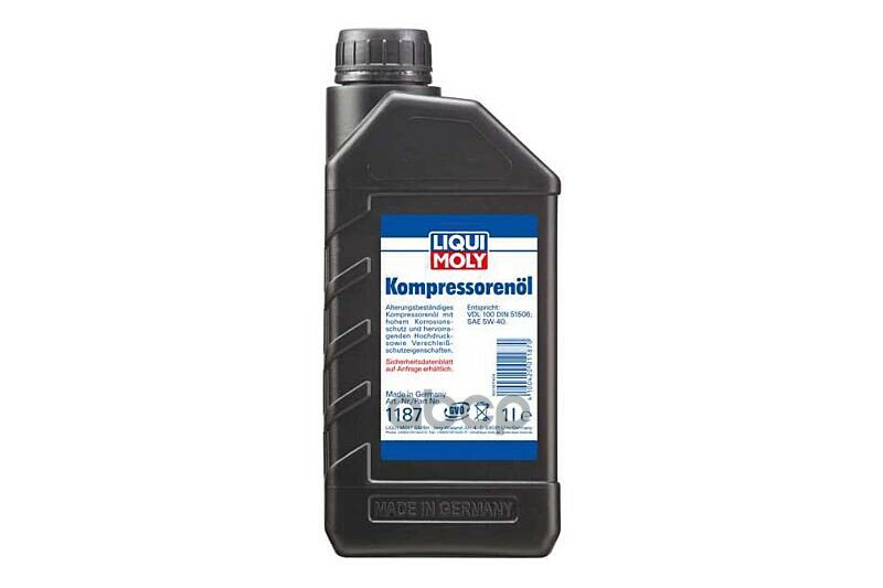 Масло Компрессорное Liqui Moly Kompressorenoil 100 Синтетическое 1Л. LIQUI MOLY арт. 1187