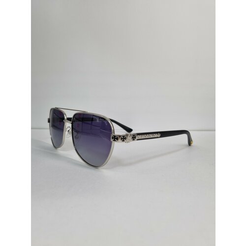 Солнцезащитные очки Chrome Hearts D5078 62 15, серебряный