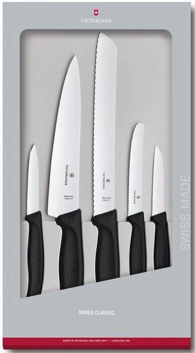 Victorinox Kitchen 6.7133.5G Набор ножей кухон. victorinox swiss classic kitchen (6.7133.5g) компл:5шт черный подар. коробка