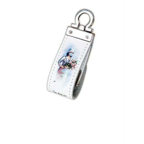 Подарок сувенир женщине врачу медику медсестре : подарочная флешка - брелок usb с принтом миниатюрой 