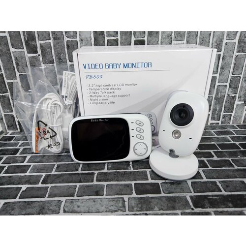 Видеоняня Baby Monitor VB603 с функцией ночного видения и термометром видеоняня zdk vb603