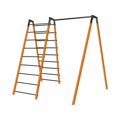 Качели детский уличный комплекс Л конструкция со ступеньками, базовый