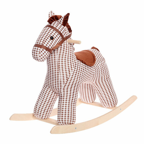 Нижегородская игрушка Качалка «Лошадь», в клетку качалка наша игрушка лошадь в яблоках 611036 серый