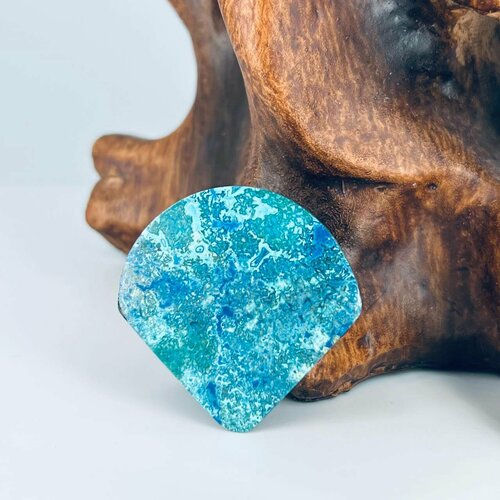 Хризоколла с азуритом Мексика кабошон Sibminerals Int.