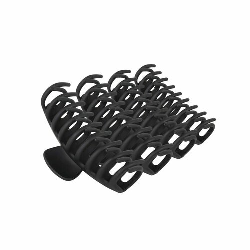 Заколки-крабы черного цвета, 4 штуки