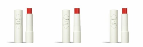 Nacific Тинт для губ Vegan Lip Glow #03, Coral Rose, 3 шт