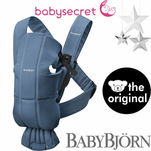 Рюкзак-Кенгуру для новорожденных BabyBjorn Mini Cotton indigo blue