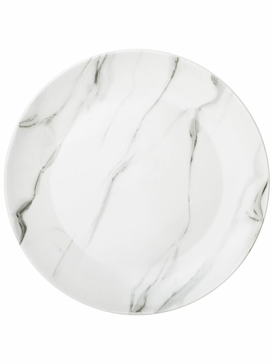 фото Тарелка обеденная lefard bianco marble 25,5см