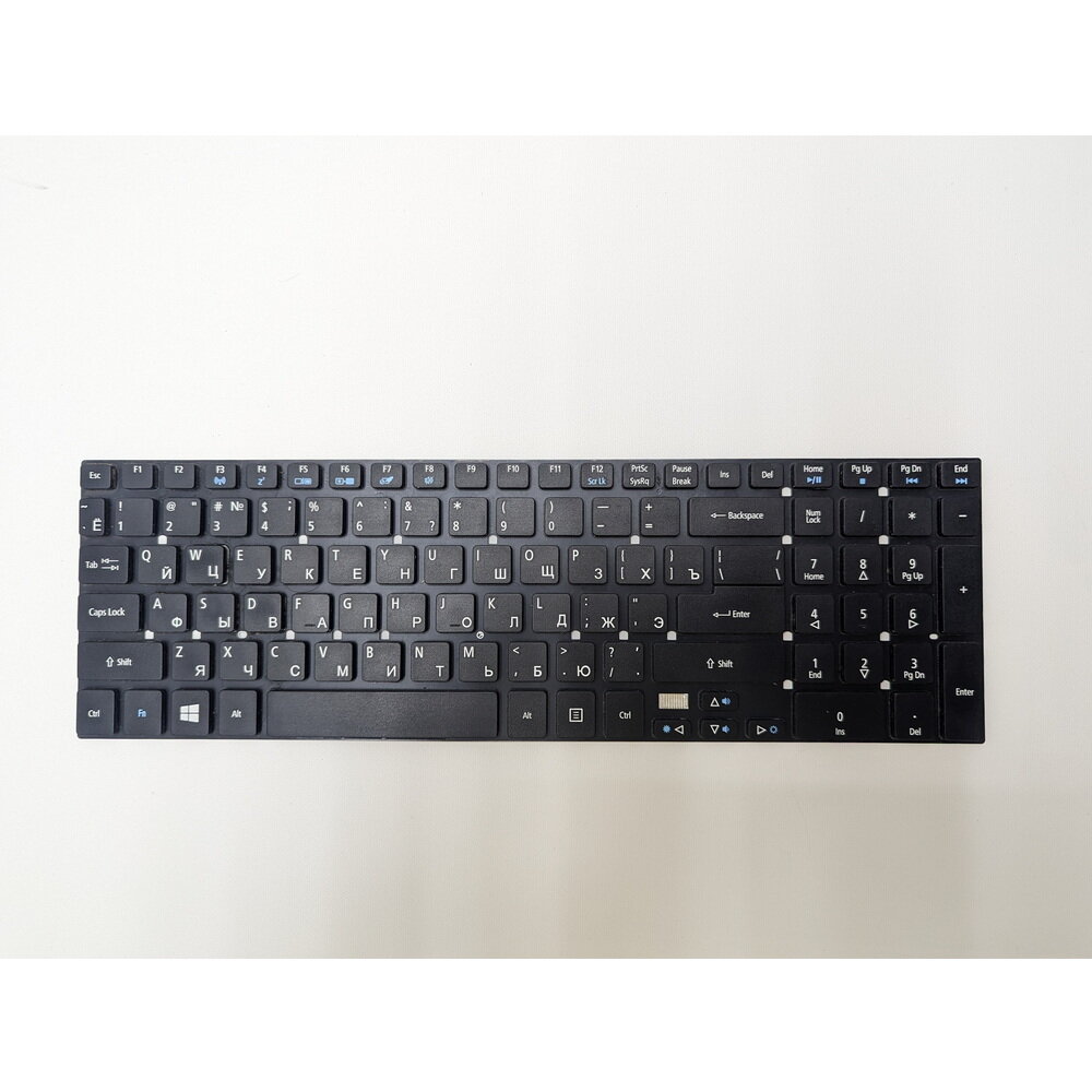 Клавиатура MP-10K33SU-5281W, 0KN0-7N1RU2212505005024, Acer Aspire 5755, 5830TG, E1-510, V17 Nitro VN7-791, VN7-791G, черная без рамки, гор. Enter