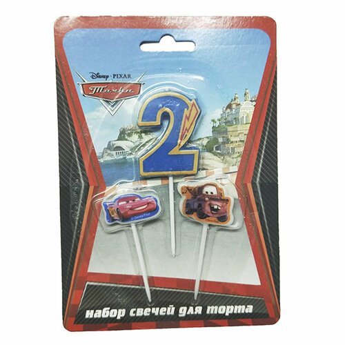 Свечи для торта Дисней Тачки цифра 2 тачки 2 шт 289₽