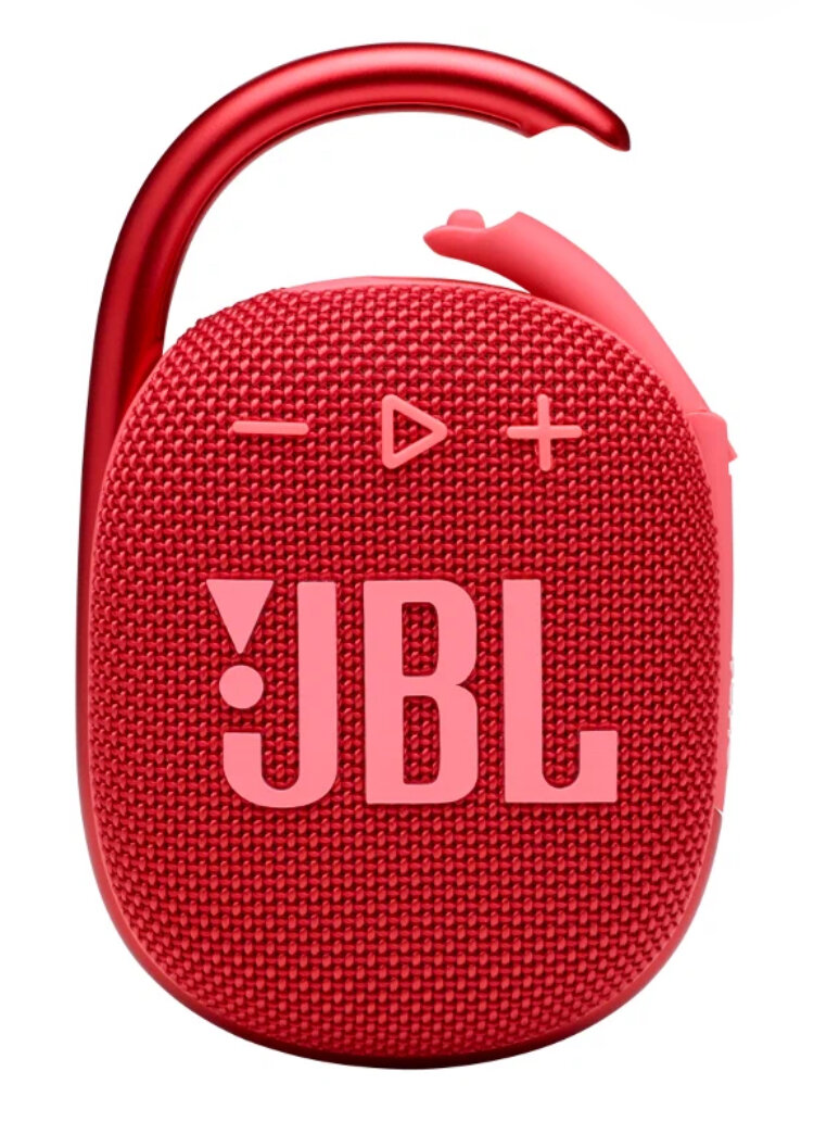 Колонка портативная JBL Clip 4, 5Вт, красный [jblclip4bred]