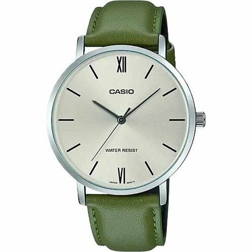 Наручные часы CASIO, зеленый, серебряный наручные часы casio серебряный зеленый