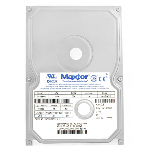 Жесткий Диск Maxtor 34098H4 40,9Gb 5400 IDE 3,5 HDD
