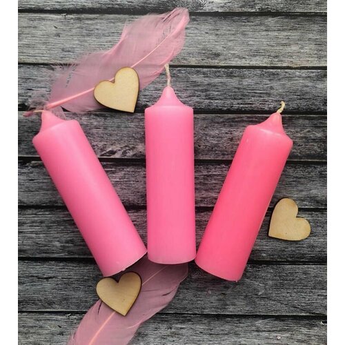 Свеча алтарная розовая 15 см 372₽