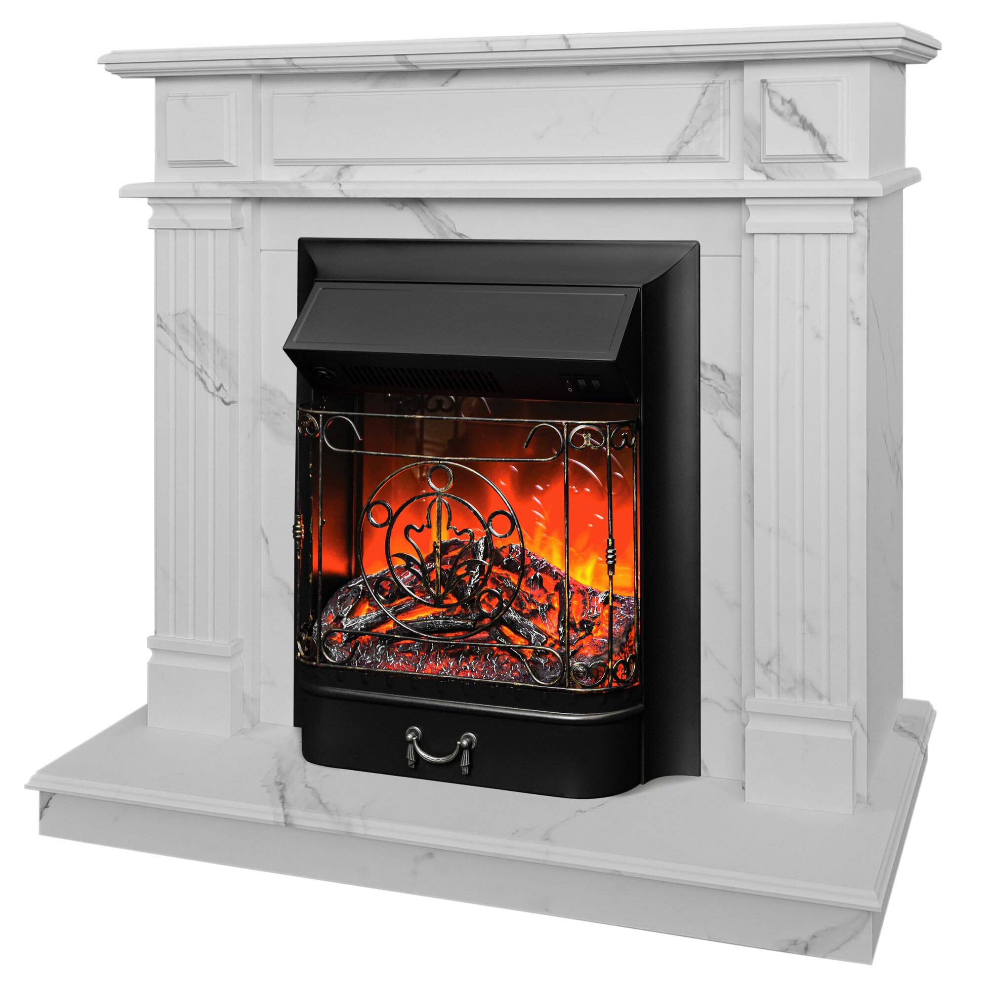 фото Электрокамин RealFlame Rodos WT-F512 с очагом Oregan 3D, увлажнение воздуха