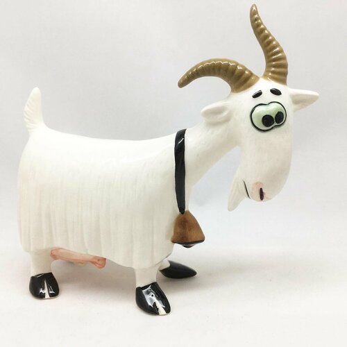 Фарфоровая статуэтка козы, подарок, сувенир, козочка