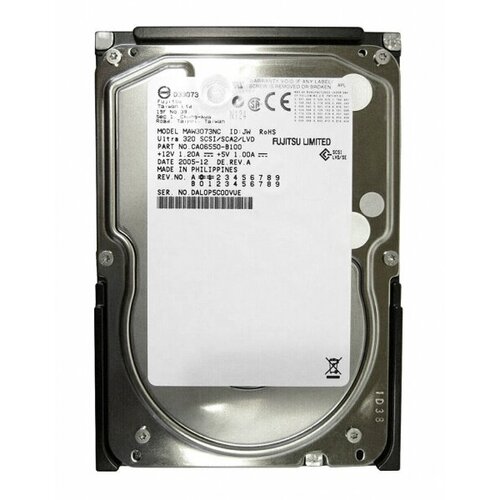 Жесткий диск Fujitsu MAW3073NC 73,5Gb U320SCSI 3.5 HDD жесткий диск fujitsu ca06200 b27400fs 73 5gb u320scsi 3 5 hdd