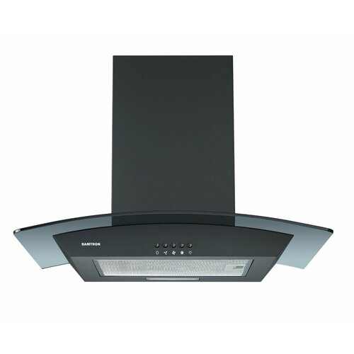 Вытяжка купольнаяподвесная Samtron 660 bk цвет черный темное стекло ширина 60 см 1389100₽