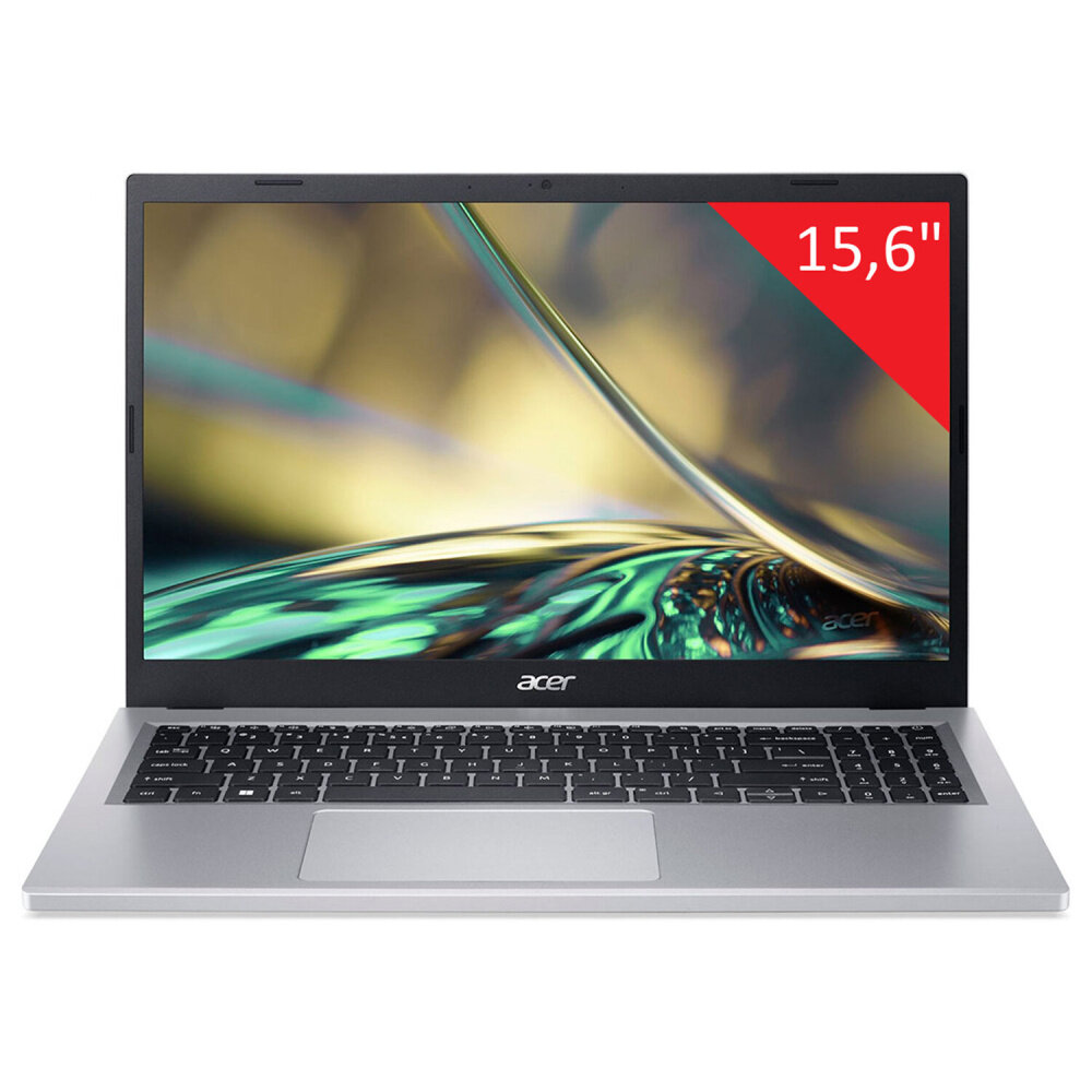 Ноутбук ACER Aspire 3 A315-24P-R2UH 15,6", Ryzen 3 7320U 8 Gb, SSD 256 Gb, NO DVD, WINDOWS 11, серебряный, NX. KDEER.008