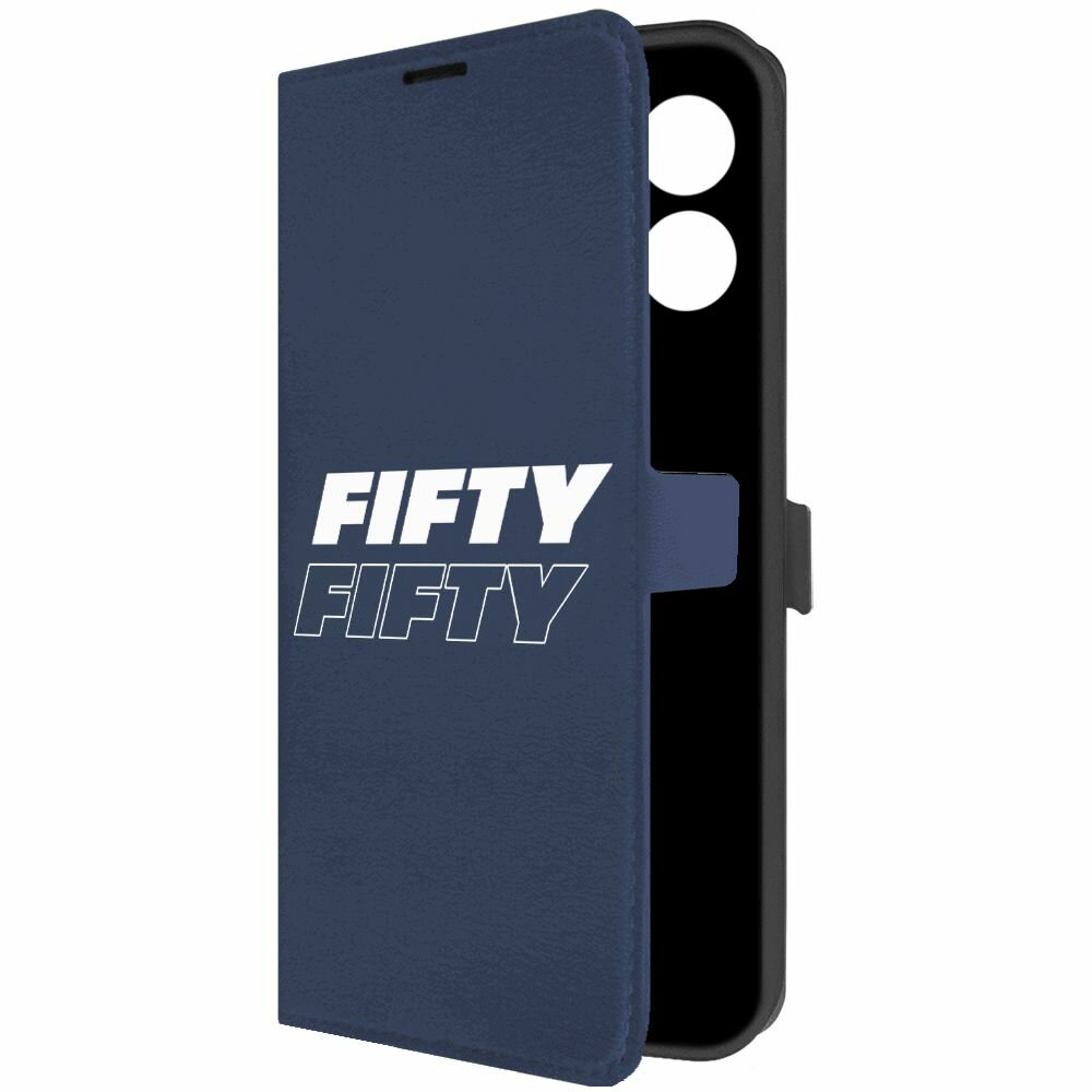 Чехол-книжка Krutoff Eco Book для INFINIX Hot 30i Fifty Fifty (Фифти-Фифти) (синий)