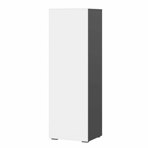 Шкаф распашной Айвори одностворчатый со штангой для одежды 60х52х185 см цвет ГрафитБелый 8260₽