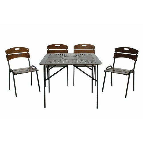 стол складной бистро круглый Набор мебели Бистро арт.3722 коричневый,