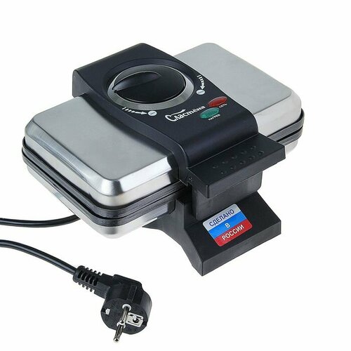 Электровафельница Сластена ЭВ-1 1000 Вт тонкие вафли тефлоновое покрытие серая 548500₽