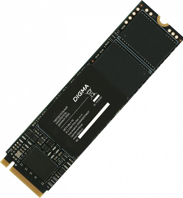 SSD накопитель Digma Meta M6 DGSM4004TM63T 4ТБ, M.2 2280, PCIe 4.0 x4, NVMe, M.2, rtl