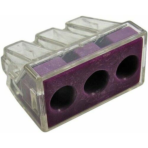 Клеммник (773-323), Клемма зажимная соединительная безвинтовая 773-323, 3-контактная, 20 А, аналог WAGO