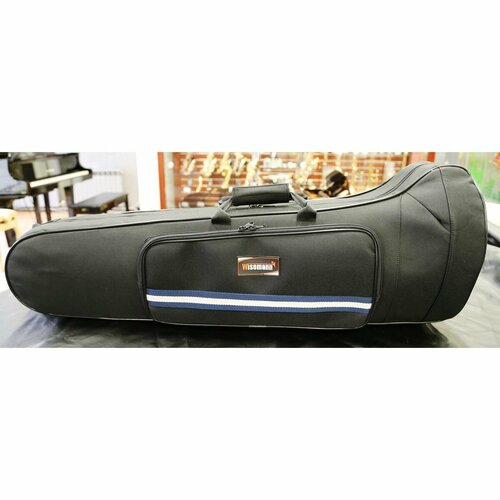 gewa compact form shaped bass trombone case brown легкий кофр рюкзак для бас тромбона коричневый Кейс/сумка для духового инструмента Wisemann Trombone Case Blue Line WTROMCBL-2