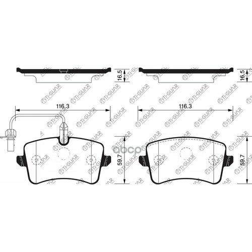 Тормозные Колодки Tg-1478Pn0478w Tiguar Audi A6 4G2 C7 A6 Avant 4G5 C7 A7 10- Задние Диск Ti-Guar арт TG1478 4640₽