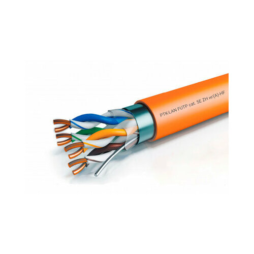 LAN F/UTP 4x2x24AWG (0,48 мм) кат.5е (305 м) LSZH (оранжевый) Standard Пожтехкабель СКС (202-021)