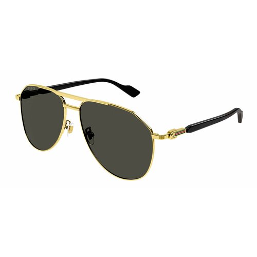 Солнцезащитные очки GUCCI GG1220S 001 GG1220S-001, золотой, черный