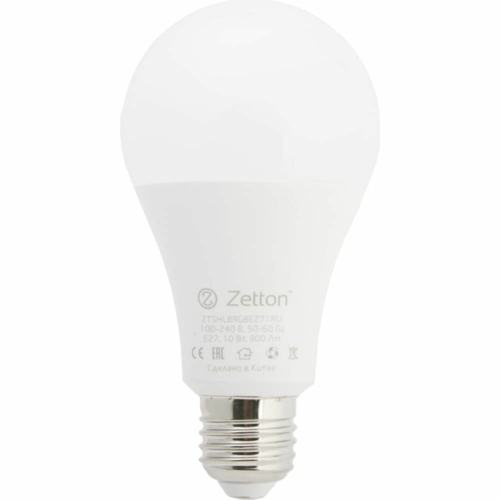 Zetton Умная лампа LED RGBW Wi-Fi Bulb E27 10Вт ZTSHLBRGBE271RU