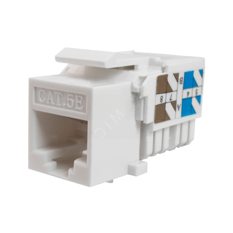 SUPRLAN SUPRLAN Keystone Jack 8P8C (RJ-45), UTP, Cat.5e. инструментальная заделка, белый SUPRLAN 10-0313