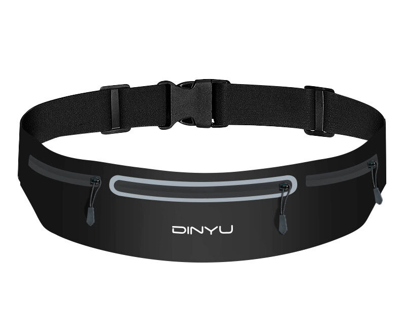 фото Сумка на пояс спортивная влагозащитная чёрная