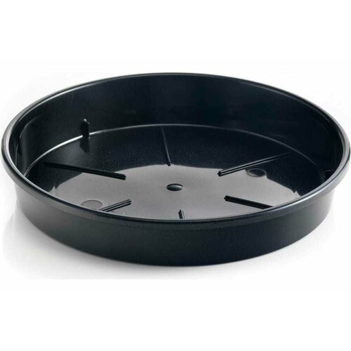 Поддон Teraplast PLATO диам. 20 см, высота 3.3 см, черный 08086020006
